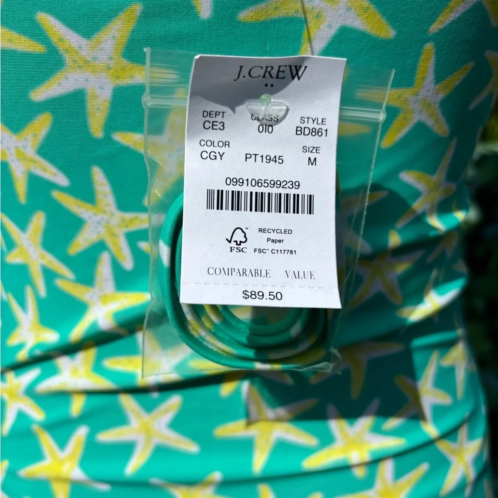 J Crew Starfish Print ladies swimsuit Medium NWT - Picture 4 of 5